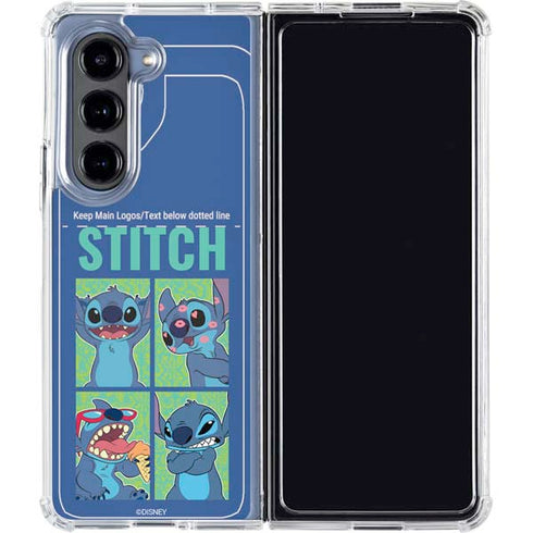 Disney Lilo and Stitch Personalities Moods Galaxy Z Fold5 5G Clear Case