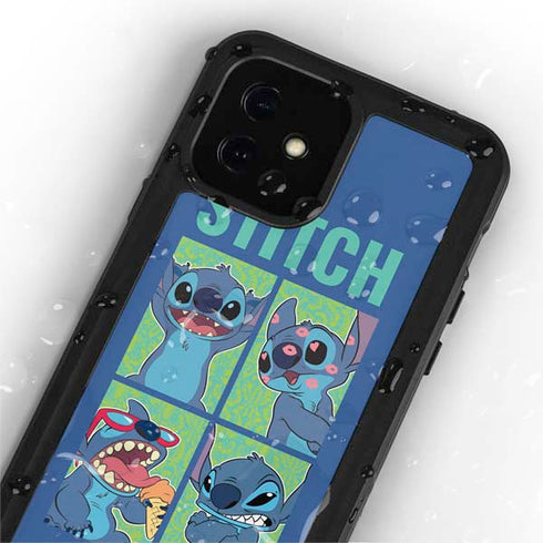 Disney Lilo and Stitch Personalities Moods iPhone 12 Mini Waterproof Case