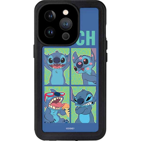 Disney Lilo and Stitch Personalities Moods iPhone 14 Pro Waterproof Case