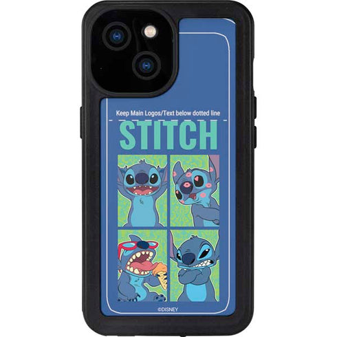 Disney Lilo and Stitch Personalities Moods iPhone 15 Waterproof Case