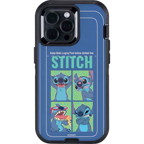 Disney Lilo and Stitch Personalities Moods Otterbox Defender iPhone Skin
