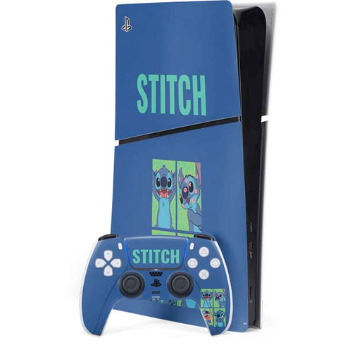Disney Lilo and Stitch Personalities Moods PS5 Slim Digital Edition Console Skin