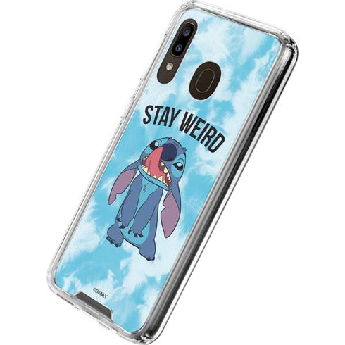 Disney Lilo and Stitch Stay Weird Galaxy A30 Clear Case