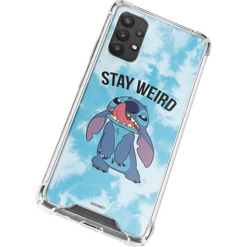 Disney Lilo and Stitch Stay Weird Galaxy A32 5G Clear Case