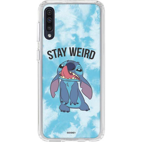 Disney Lilo and Stitch Stay Weird Galaxy A50 Clear Case