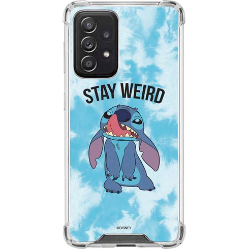 Disney Lilo and Stitch Stay Weird Galaxy A52 5G Clear Case