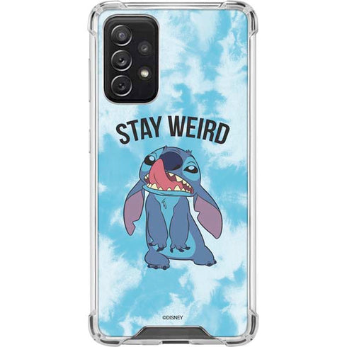 Disney Lilo and Stitch Stay Weird Galaxy A72 5G Clear Case