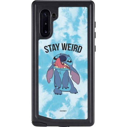 Disney Lilo and Stitch Stay Weird Galaxy Note 10 Waterproof Case