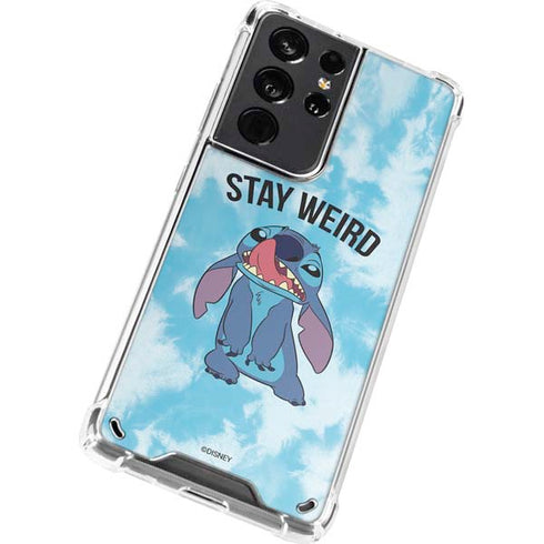Disney Lilo and Stitch Stay Weird Galaxy S21 Ultra 5G Clear Case