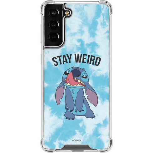 Disney Lilo and Stitch Stay Weird Galaxy S22 Plus Clear Case