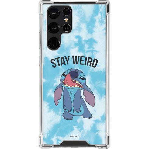 Disney Lilo and Stitch Stay Weird Galaxy S24 Ultra Clear Case
