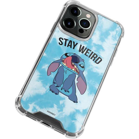 Disney Lilo and Stitch Stay Weird iPhone 13 Pro Max Clear Case