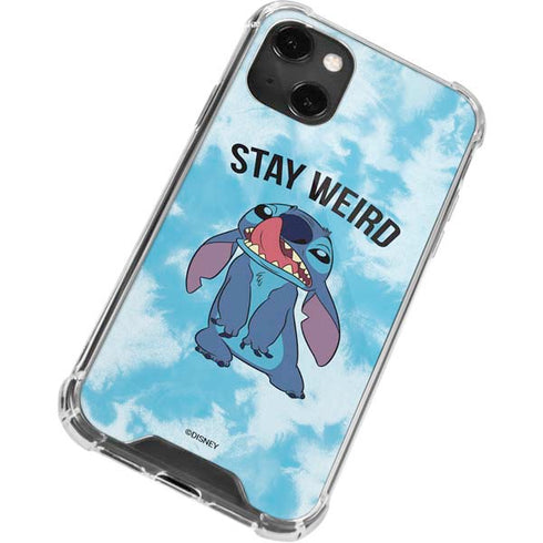 Disney Lilo and Stitch Stay Weird iPhone 14 Plus Clear Case