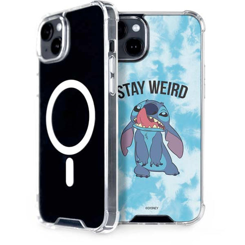 Disney Lilo and Stitch Stay Weird iPhone 15 Plus MagSafe Case