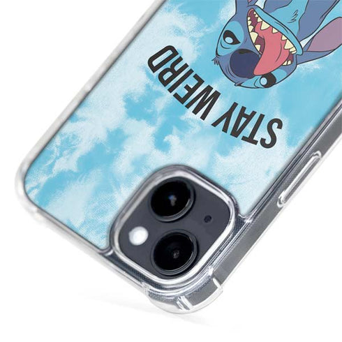 Disney Lilo and Stitch Stay Weird iPhone 15 Plus MagSafe Case