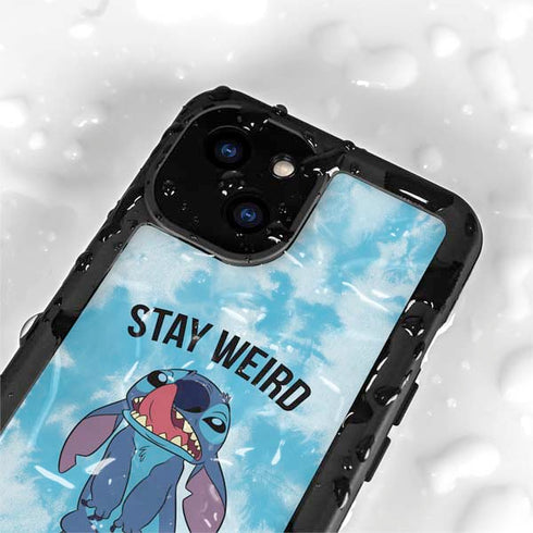 Disney Lilo and Stitch Stay Weird iPhone 15 Waterproof Case