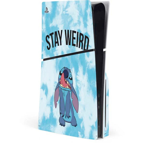 Disney Lilo and Stitch Stay Weird PS5 Slim Disk Console Skin