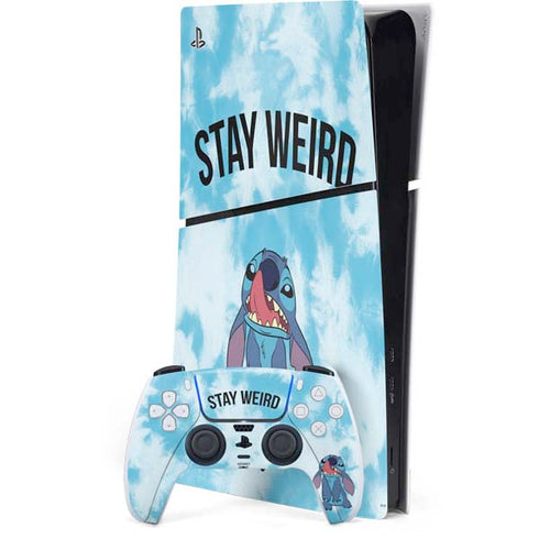 Disney Lilo and Stitch Stay Weird PS5 Slim Digital Edition Bundle Skin