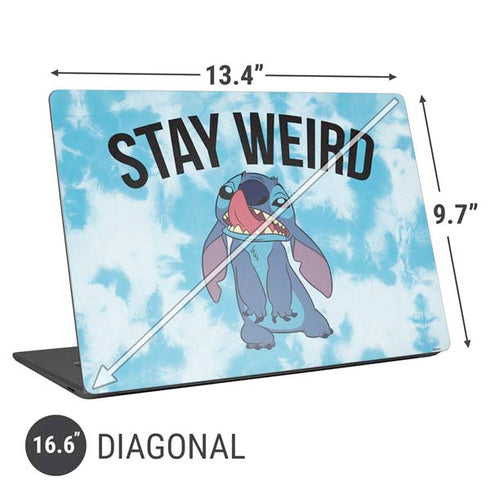 Disney Lilo and Stitch Stay Weird Universal Laptop 16.6in (13.4 x 9.7in) Skin