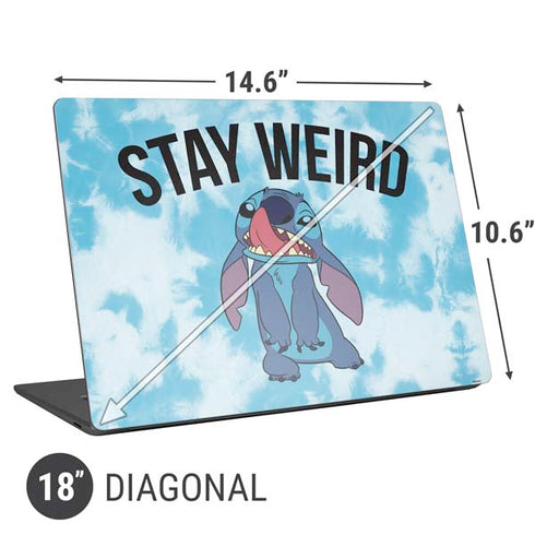 Disney Lilo and Stitch Stay Weird Universal Laptop 18in (14.6 x 10.6in) Skin