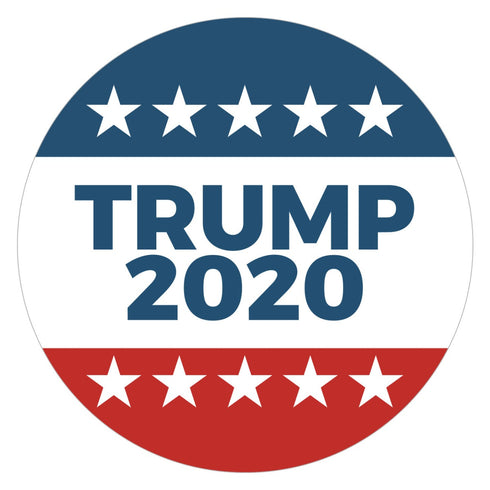 Trump 2020 Stars 4" x 4" Bumper Sticker