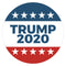 Trump 2020 Stars 4" x 4" Bumper Sticker