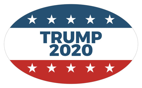 Trump 2020 Stars 5" x 3" Bumper Sticker