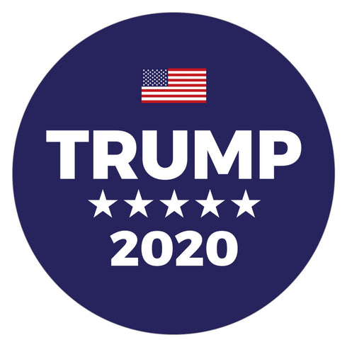 Trump 2020 Blue 4" x 4" Bumper Sticker