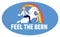 Feel The Bern Unicorn 5" x 3" Bumper Sticker