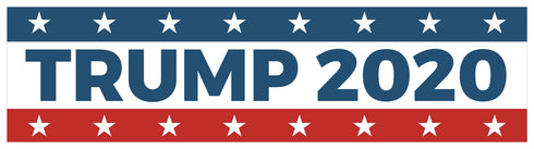 Trump 2020 Stars 11" x 3" Bumper Sticker