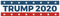 Trump 2020 Stars 11" x 3" Bumper Sticker