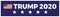 Trump 2020 Blue 11" x 3" Bumper Sticker