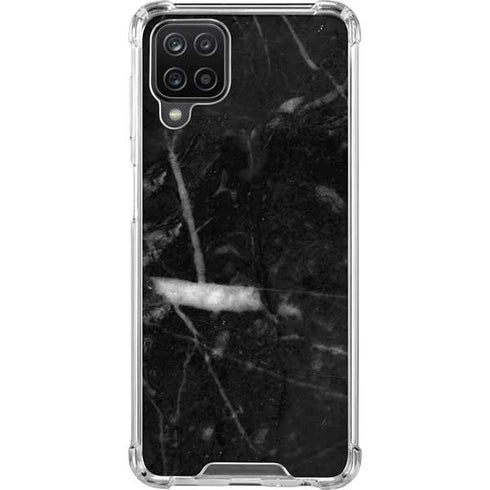 Stone Black Galaxy A12 Clear Case