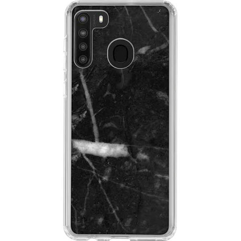 Stone Black Galaxy A21 Clear Case