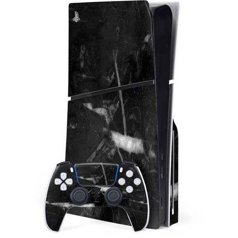 Stone Black PS5 Slim Disk Bundle Skin