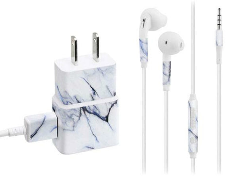 Stone Blue Phone Charger Skin