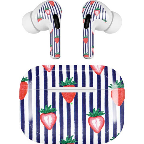 Bouffants and Broken Hearts Strawberries and Stripes Apple AirPods Pro Skin
