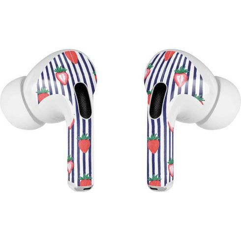 Bouffants and Broken Hearts Strawberries and Stripes Apple AirPods Pro Skin