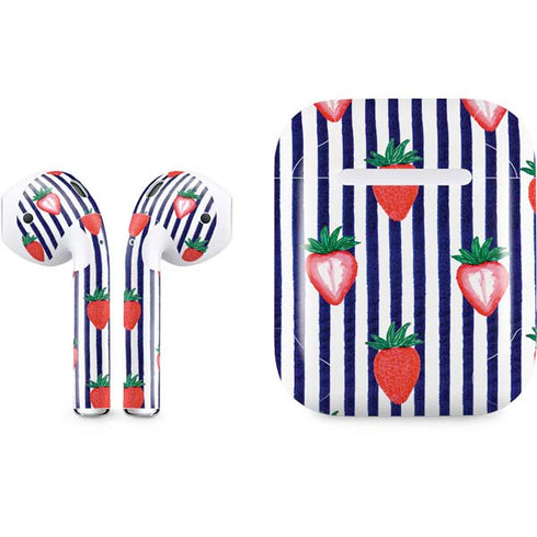 Bouffants and Broken Hearts Strawberries and Stripes Apple AirPods Skin