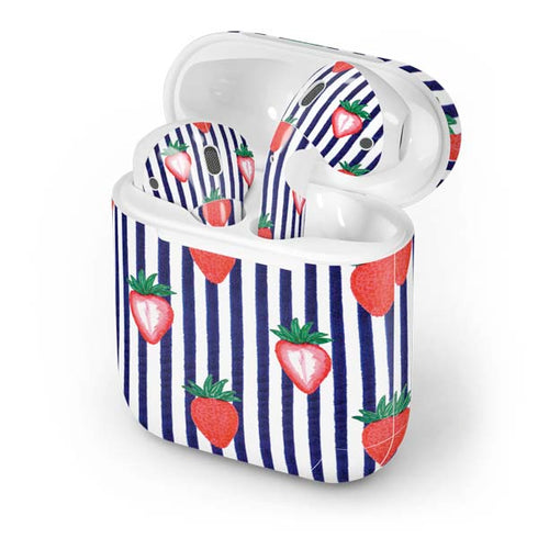 Bouffants and Broken Hearts Strawberries and Stripes Apple AirPods Skin