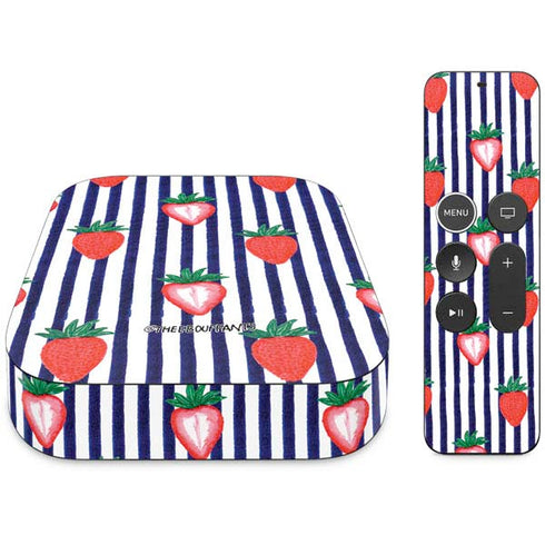 Bouffants and Broken Hearts Strawberries and Stripes Apple TV Skin