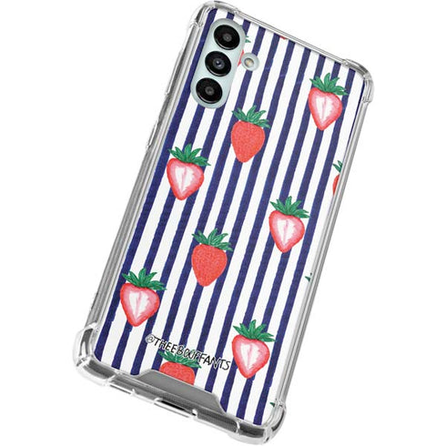 Bouffants and Broken Hearts Strawberries and Stripes Galaxy A13 5G Clear Case
