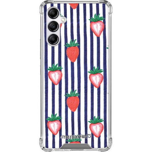 Bouffants and Broken Hearts Strawberries and Stripes Galaxy A14 5G Clear Case