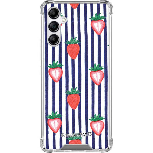 Bouffants and Broken Hearts Strawberries and Stripes Galaxy A15 5G Clear Case