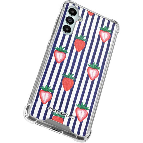 Bouffants and Broken Hearts Strawberries and Stripes Galaxy A15 5G Clear Case