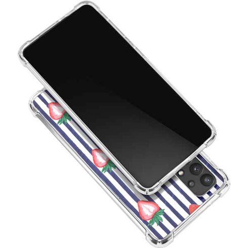 Bouffants and Broken Hearts Strawberries and Stripes Galaxy A32 5G Clear Case