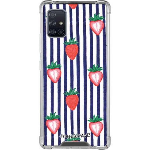 Bouffants and Broken Hearts Strawberries and Stripes Galaxy A51 5G Clear Case