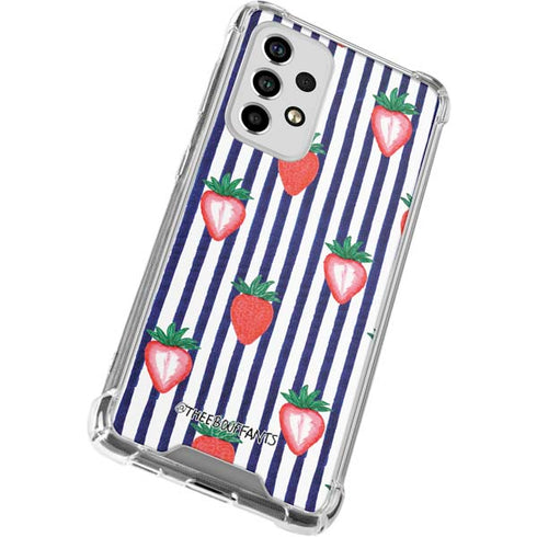 Bouffants and Broken Hearts Strawberries and Stripes Galaxy A53 5G Clear Case