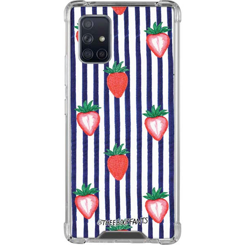 Bouffants and Broken Hearts Strawberries and Stripes Galaxy A71 5G Clear Case