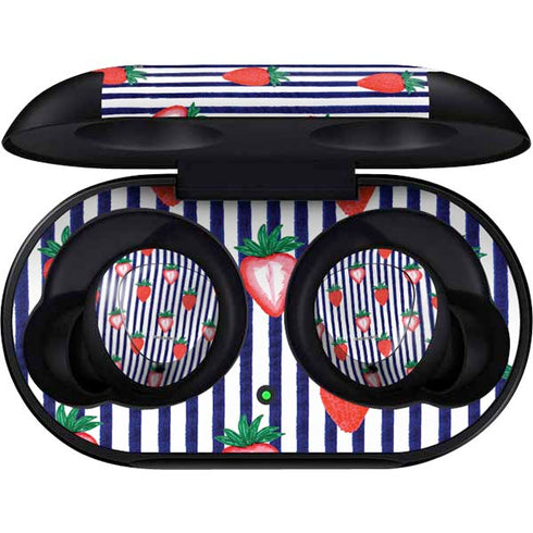 Bouffants and Broken Hearts Strawberries and Stripes Galaxy Buds Skin